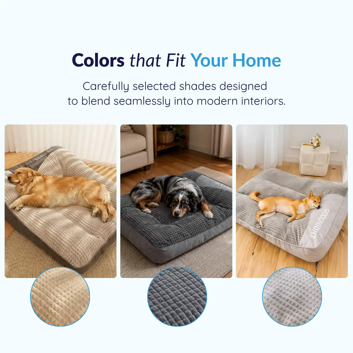 Large Dog Pillow Bed – Washable Dog Cushion, 3 Sizes (32–47 in) – MrFluffyFriend